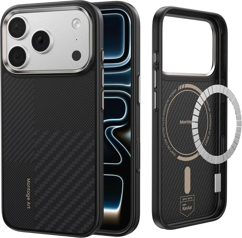 Benks Benks iPhone 17 Pro Max Full Montage Art Premium Case Compatible with Camera Control Button, Compatible with Magsafe, Military Grade Protective Case Built with Dupont Kevlar